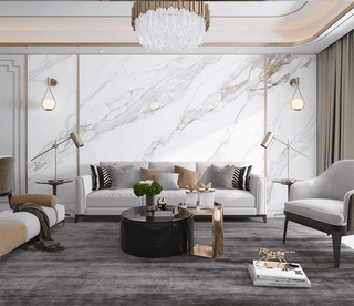 White Stone Design: Marble Wallpaper Murals-Marble Design Wallpaper