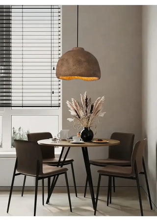 Wind Pendant Lustre Lighting – Sculptural Resin LED Cord Light