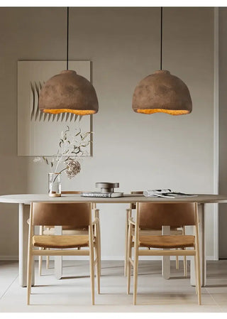 Wind Pendant Lustre Lighting – Sculptural Resin LED Cord Light