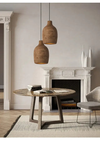 Wind Pendant Lustre Lighting – Sculptural Resin LED Cord Light