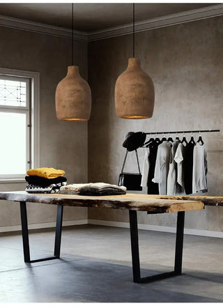 Wind Pendant Lustre Lighting – Sculptural Resin LED Cord Light