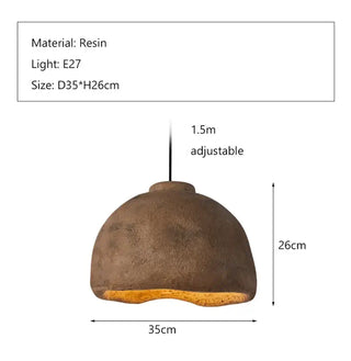 Wind Pendant Lustre Lighting – Sculptural Resin LED Cord Light