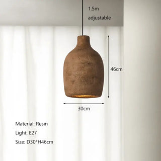 Wind Pendant Lustre Lighting – Sculptural Resin LED Cord Light