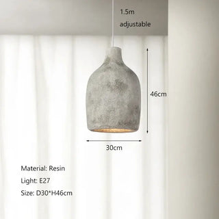 Wind Pendant Lustre Lighting – Sculptural Resin LED Cord Light