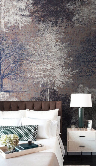 Winter Trees Garden Wallpaper Mural-Plants and Trees Wallpaper