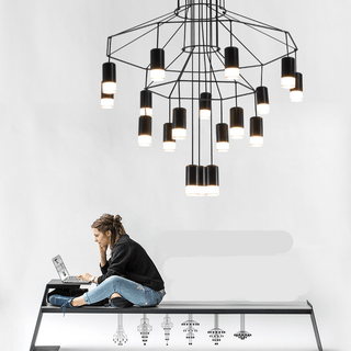 Wireflow LED Chandelier - Illuminate Your Space-Chandeliers