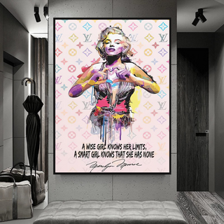 Wise Girl: Marilyn Monroe Pop Icon Wall Art-Marilyn Monroe Art