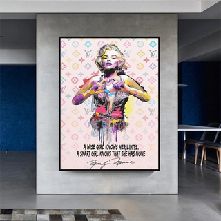 Wise Girl: Marilyn Monroe Pop Icon Wall Art-Marilyn Monroe Art