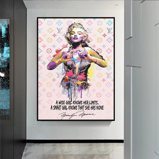 Wise Girl: Marilyn Monroe Pop Icon Wall Art-Marilyn Monroe Art