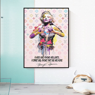 Wise Girl: Marilyn Monroe Pop Icon Wall Art-Marilyn Monroe Art