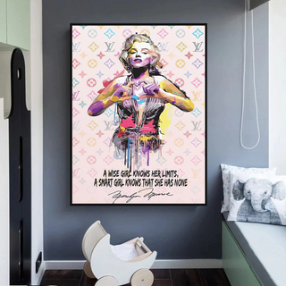 Wise Girl: Marilyn Monroe Pop Icon Wall Art-Marilyn Monroe Art