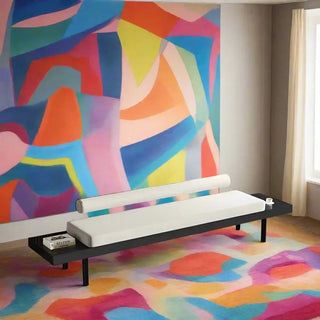 Wooden Shoe Bench – Extra Long Upholstered Entryway Stool-Benches