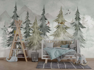 Woodland Trees Wallpaper Mural: Transforming Your Space-Trees Wallpaper