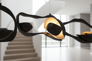 Rocks Style LED Chandelier for Dining Room & Kitchen Island – Linear & Twin Ring