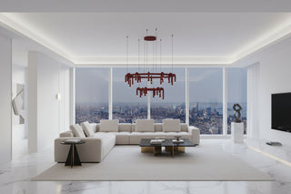 U-Shaped Ceiling Chandelier | Single to 3-Tier Ring Light