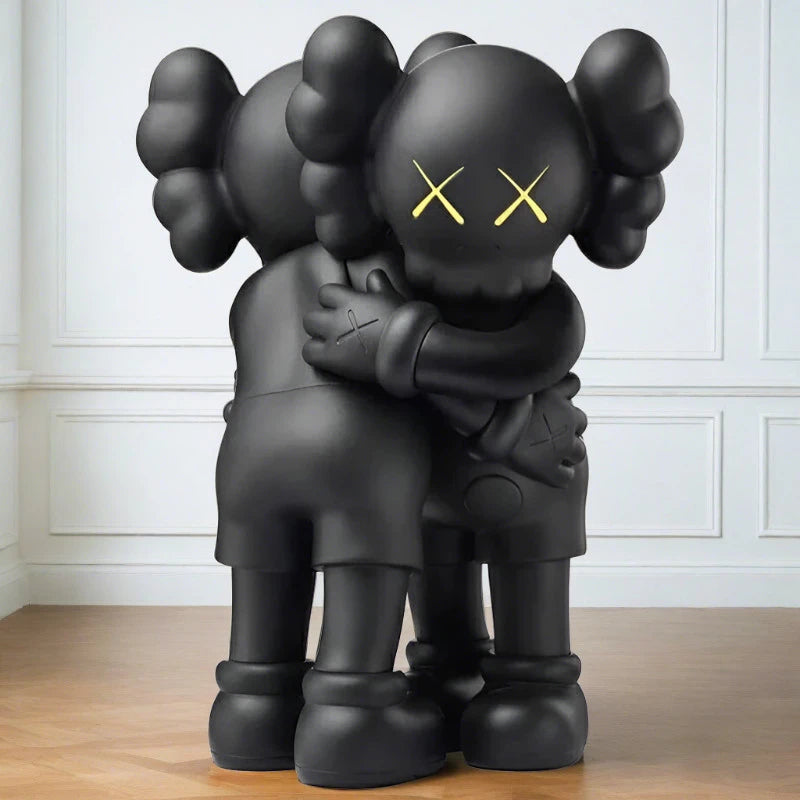 KAWS Hug Together Figurine en Vinyle Noir