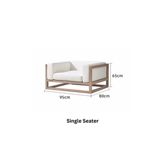 High-End Modular Outdoor Furniture Set – Solid Wood Poolside Collection - GraffitiWallArts.com