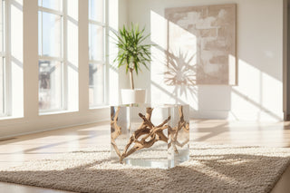 High-End Statement Cube Side Table 