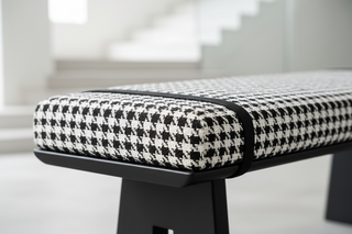 Houndstooth Upholstered Bench
