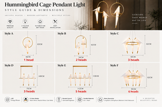 Hummingbird Cage Pendant Light – Artistic Bird Cage Hanging Lamp