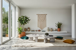 Interlocking Travertine Coffee Table Set