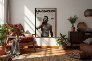 Islam Makhachev UFC Fighter Stats Tribute Canvas Wall Art Poster Print