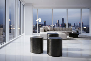 Italian Minimalist Wabi-Sabi Side Table – Designer Corner Table-GraffitiWallArts.com