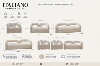 Set di divani minimalisti italiani: mobili eleganti e moderni
