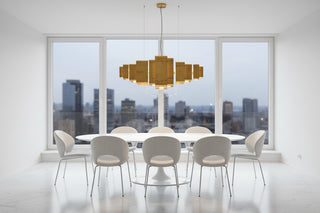 Italy Baxter Copper Spiral Chandelier
