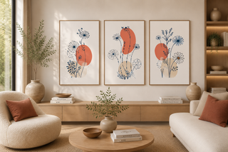 Japanese Inspired Abstract Landscape Canvas Set-Graffitiwallarts.com