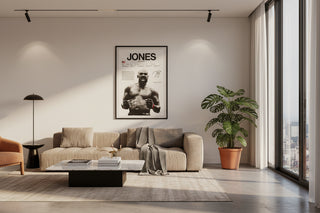 Jon Jones UFC Fighter Stats Tribute Canvas Wall Art Poster Print