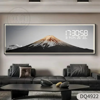 Large Moon LED Digital Wall Clock – Aesthetic Modern Decor Timepiece-GraffitiWallArts.com