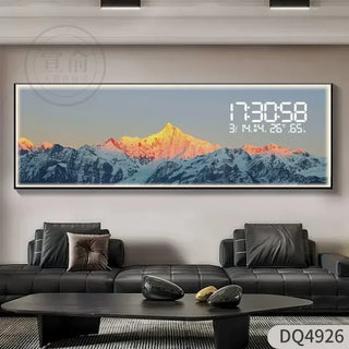 Large Moon LED Digital Wall Clock – Aesthetic Modern Decor Timepiece-GraffitiWallArts.com