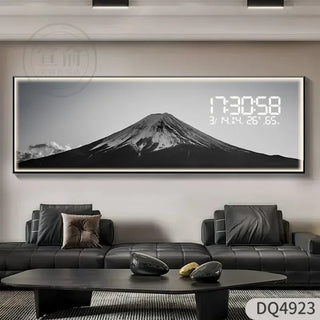 Large Moon LED Digital Wall Clock – Aesthetic Modern Decor Timepiece-GraffitiWallArts.com