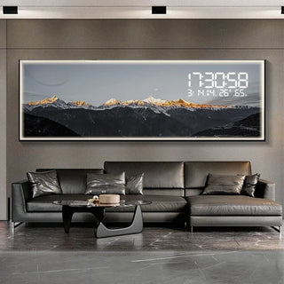 Large Moon LED Digital Wall Clock – Aesthetic Modern Decor Timepiece-GraffitiWallArts.com