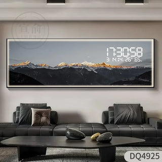 Large Moon LED Digital Wall Clock – Aesthetic Modern Decor Timepiece-GraffitiWallArts.com