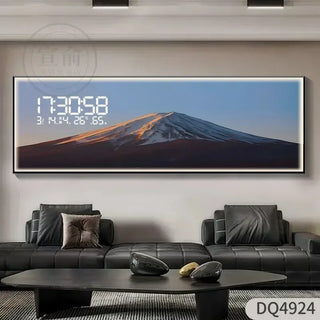 Large Moon LED Digital Wall Clock – Aesthetic Modern Decor Timepiece-GraffitiWallArts.com
