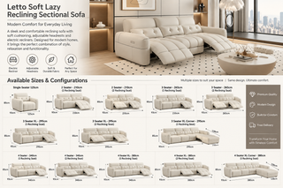 Sofá Seccional Loveseat Reclinado Suave Letto Lazy