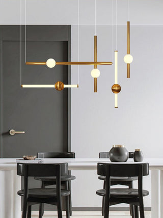 Long Tubes Glass Staircase Chandelier Lighting – Modern Glass Pendant-GraffitiWallArt