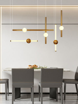 Long Tubes Glass Staircase Chandelier Lighting – Modern Glass Pendant-GraffitiWallArt