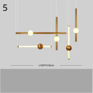 Long Tubes Glass Staircase Chandelier Lighting – Modern Glass Pendant-GraffitiWallArt