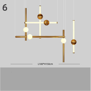 Long Tubes Glass Staircase Chandelier Lighting – Modern Glass Pendant-GraffitiWallArt