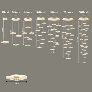 Lotus Leaf Chandelier: Elegant Lighting for Your Space-GraffitiWallArt