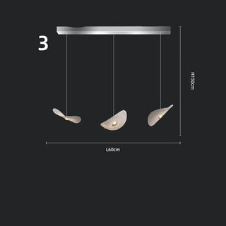 Lotus Leaf Glass Pendant Staircase Chandelier-Graffitiwallarts.com