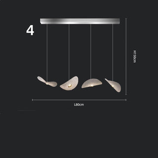 Lotus Leaf Glass Pendant Staircase Chandelier-Graffitiwallarts.com