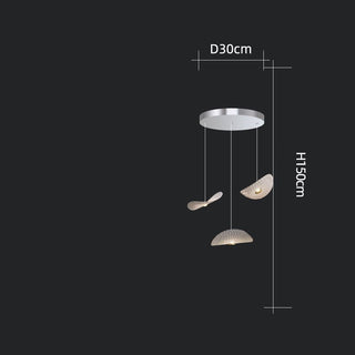 Lotus Leaf Glass Pendant Staircase Chandelier-Graffitiwallarts.com