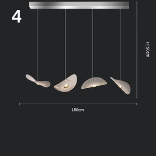 Lotus Leaf Glass Pendant Staircase Chandelier-Graffitiwallarts.com