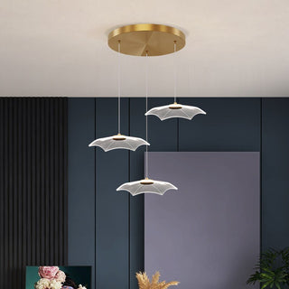 Lotus Leaf Staircase Chandelier – Luxury Pendant Light for Grand Staircases-GraffitiWallArt