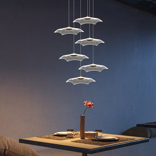 Lotus Leaf Staircase Chandelier – Luxury Pendant Light for Grand Staircases-GraffitiWallArt