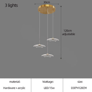 Lotus Leaf Staircase Chandelier – Luxury Pendant Light for Grand Staircases-GraffitiWallArt